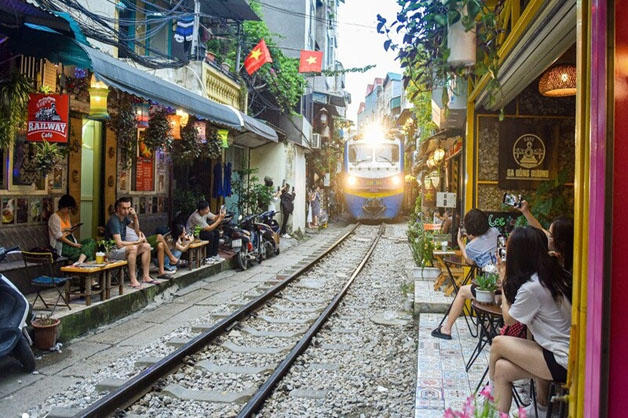 Unique train street in Hanoi