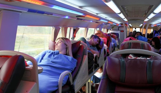 Sleeper bus in Vietnam