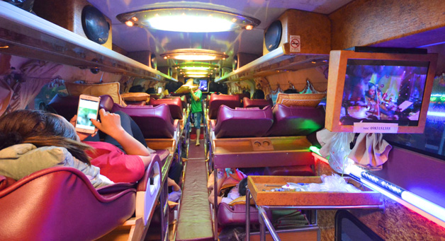 Sleeper bus in Vietnam