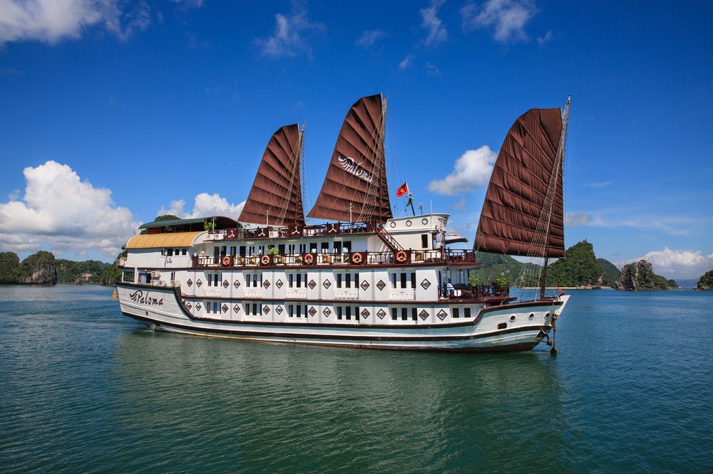 Sur la baie dHalong avec la croisire de Paoloma 